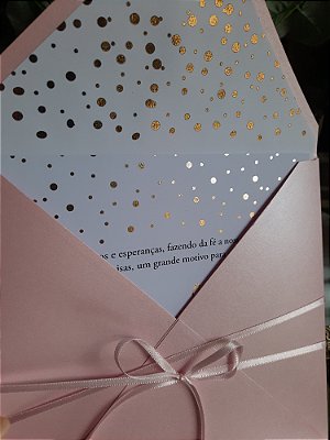 Convite perolado rosé