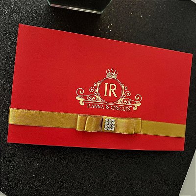 Convite de 15 Anos vermelho com foto