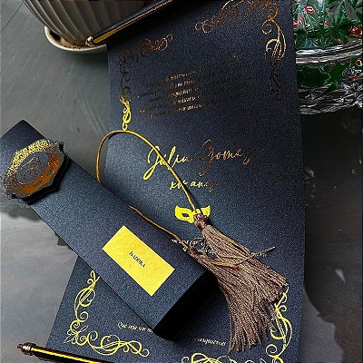 Convite de 15 Anos Pergaminho