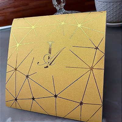 Convite de 15 Anos Dourado