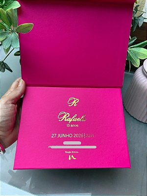 Convite de 15 Anos tons de rosa