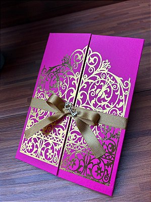 Convite box pink