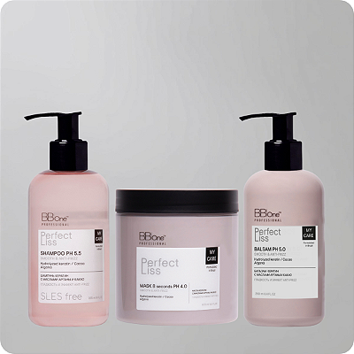 Kit Cronograma para Cabelos Lisos Perfect Liss - Shampoo, Condicionador e Máscara de Tratamento