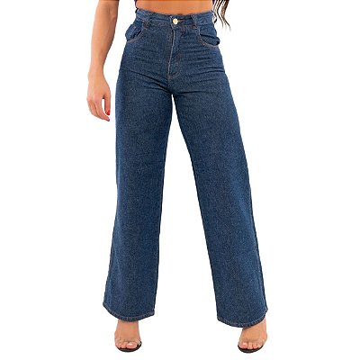 Calça Jeans Feminina Pantalona
