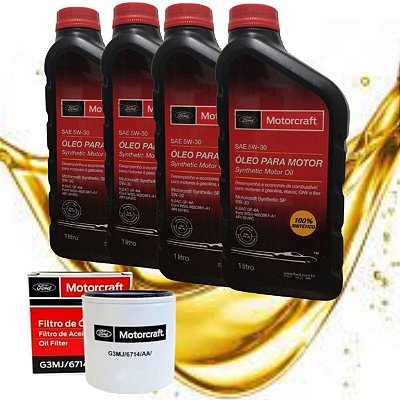 4 litros De óleo + filtro de óleo Ford Ford ka /Ecosport/Focus/New Fiesta/Fusion