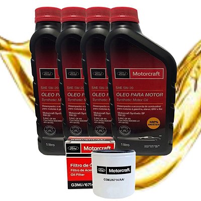 Kit Revisão Óleo 5w20 e Filtro De Óleo Ford ka/focus