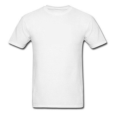 Camiseta Branca 100% Algodão - Fio 30.1 Penteado