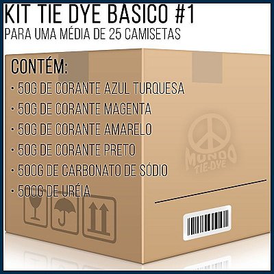 Kit Tie-Dye Básico 1 - 25 camisetas