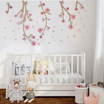 Painel Infantil Jardim Floral em MDF e Acrílico – Decoração Baby & Kids | LevCut Decor