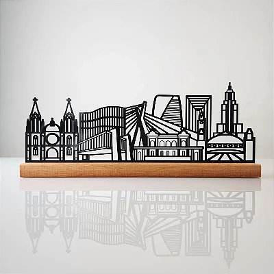 Escultura Skyline de São Paulo – Arte Decorativa de Mesa | LevCut Decor