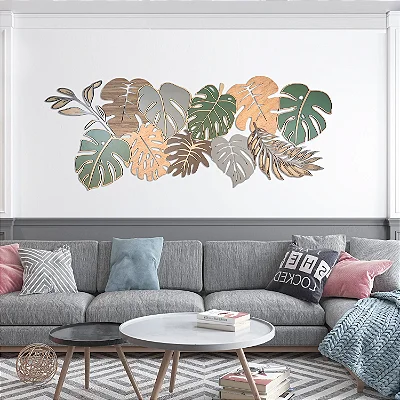 Painel Escultura Folhas Tropicais – LevCut Decor