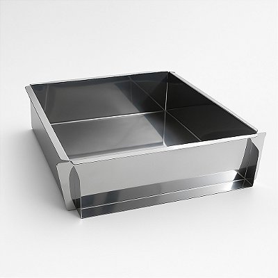 FORMA LATERAL REMOVÍVEL TIRAMISU SLICE CAKE BOLO DE FATIA GRANDE INOX 30X30X10 CM