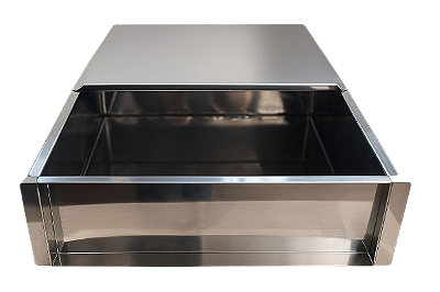 FORMA LATERAL REMOVÍVEL TIRAMISU SLICE CAKE BOLO DE FATIA GRANDE INOX COM TAMPA 30X30X10 CM