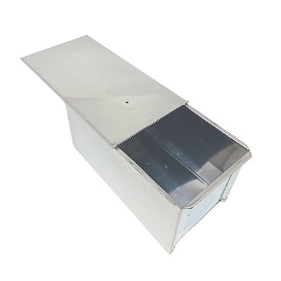 FORMA PARA PÃO DE LEITE PULLMAN COM TAMPA INOX 30X10X10CM