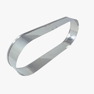 200 AROS PARA PÃO DE HOT DOG OVAL INOX 15X6X3CM