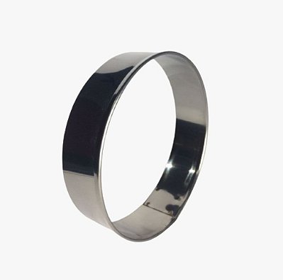 25 AROS PARA PÃO DE HAMBÚRGUER INOX 10X3CM