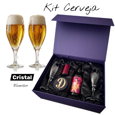 Kit Cerveja - 02 Taças de Cristal (Woman)