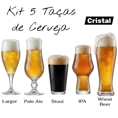 Kit 5 Taças de Cerveja (Cristal)