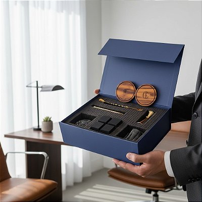 Kit Whisky - 02 Copos Imperador + Acessórios