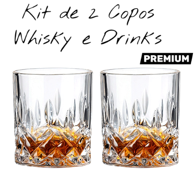 Copos para Drinks/Whisky Retrô - 02 unid.