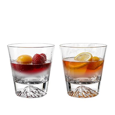 2 Copos de Whisky/Drink Cristal - Monte Fuji