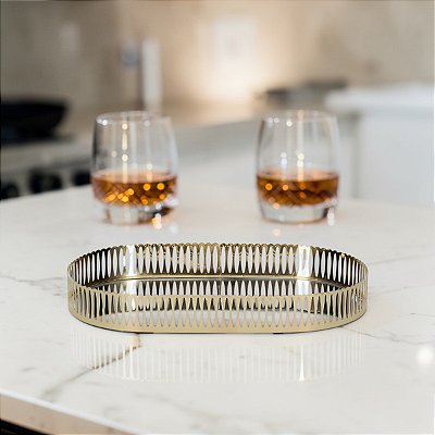 Bandeja Decorativa Espelhada