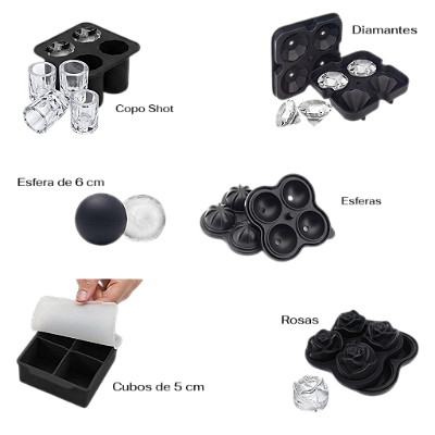 Forma de Gelo para Drinks/Whisky - Modelos Variados