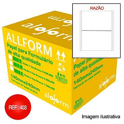 Formulário Allform 80 Colunas 2 Vias Razão 403 CX C/2000 JGS