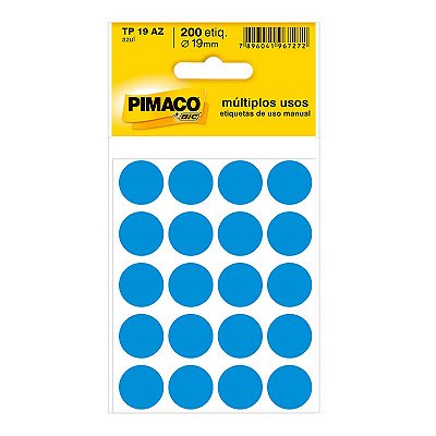 Etiqueta Pimaco TP 19 Azul PCT C/200 UN