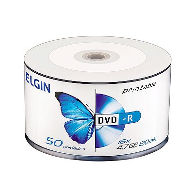 DVD-R Gravável Printable 4.7GB Elgin Bulk C/50 UN