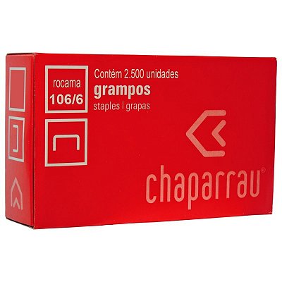 Grampo Galvanizado 106/6 Rocama Chaparrau CX C/2500 UN