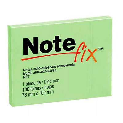 Bloco Adesivo Notefix 3M 76x102mm Verde