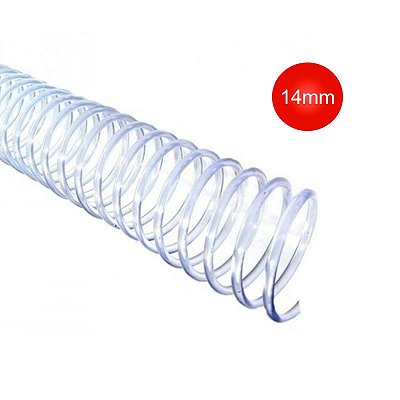 Espiral Plástico Incolor 14mm PCT C/100 UN