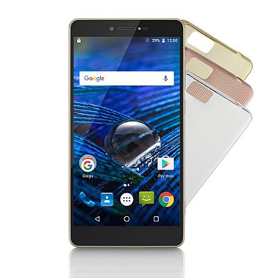 Smartphone Multilaser MS70 4G Dual Chip Android 6.0 Tela 5,85" Octa-Core 64GB Dual Câmera 16MP+8MP Dourado - P9037