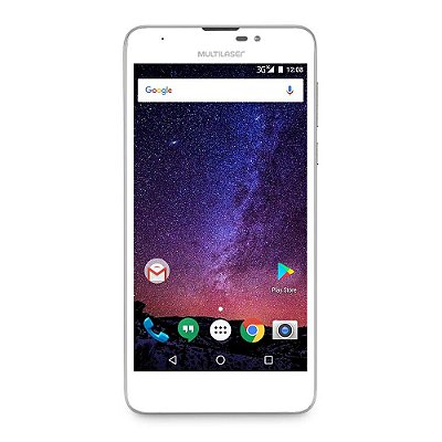 Smartphone Multilaser MS55M 3G Tela 5.5" Android 7 Dual Chip Memória 16GB Bluetooth Branco/Dourado - P9047