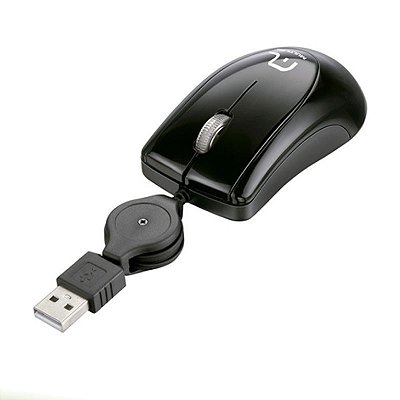 Mouse Mini USB Óptico Retrátil Multilaser MO205