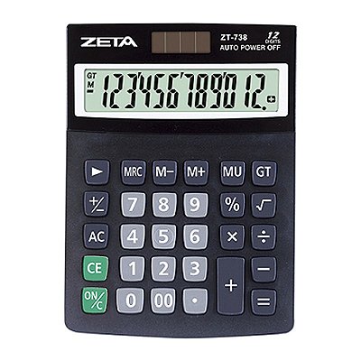 Calculadora De Mesa 12 Dígitos Zeta ZT738