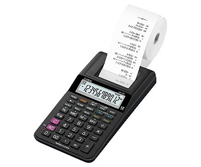 Calculadora com Bobina 12 Dígitos 2 Lin/Sec Bivolt Branca CASIO HR-8RC-WE-B-DC