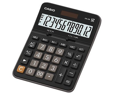 Calculadora de Mesa 12 Dígitos Big Display Preta CASIO DX-12B-S4-DC