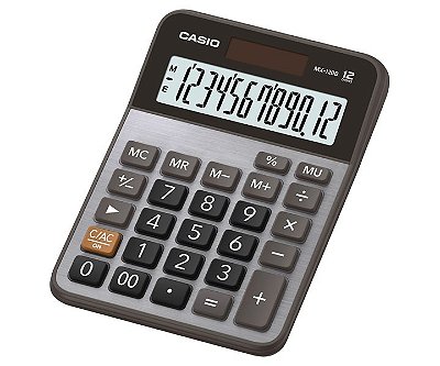 Calculadora de Mesa 12 Dígitos Big Display Prata CASIO MX-120B-S4-DC