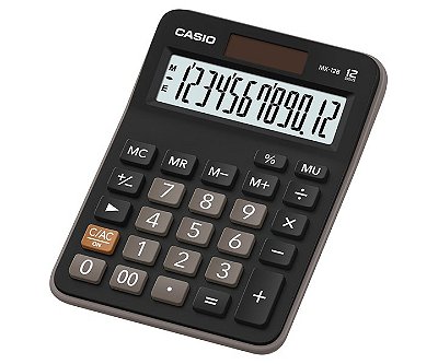 Calculadora de Mesa 12 Dígitos Big Display Preta CASIO MX-12B-S4-DC