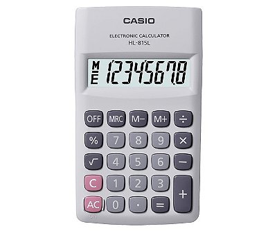 Calculadora de Bolso 8 Dígitos 4 Operações Branca CASIO HL-815L-WE-S4-DP