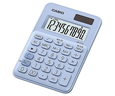 Calculadora de Mesa 8 Dígitos Big Display Azul Claro CASIO MS-7UC-LB-N-DC