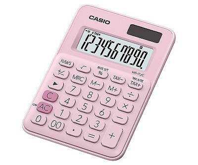 Calculadora de Mesa 8 Dígitos Big Display Rosa CASIO MS-7UC-PK-N-DC