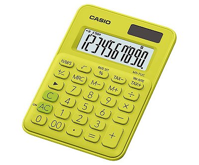 Calculadora de Mesa 8 Dígitos Big Display Verde CASIO MS-7UC-YG-N-DC