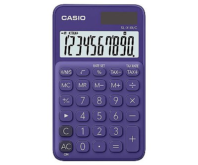 Calculadora de Bolso 10 Dígitos Cálculo de Hora Roxa CASIO SL-310UC-PL-N-DC