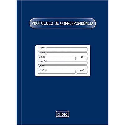 Livro Protocolo Correspondência 1/4 Tilibra com 104 Folhas