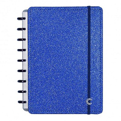 Caderno Inteligente Glitter Blue CIMD3051 Médio - 25,5 x 19,0 cm