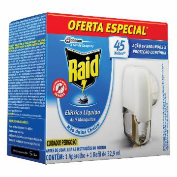 Inseticida Raid 45N Ap+Refil 32,9ml Oferta Especial