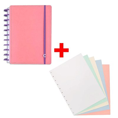 Kit Caderno Inteligente Rose G + Refil Colorido